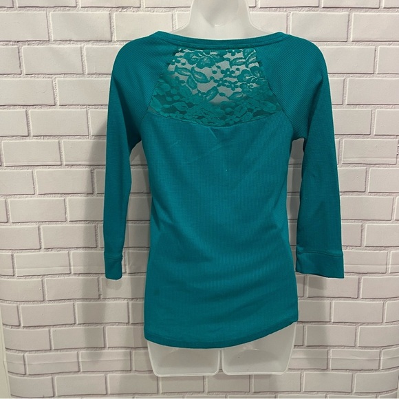 MUDA women 3/4 sleeve green top/size M - Picture 5 of 7